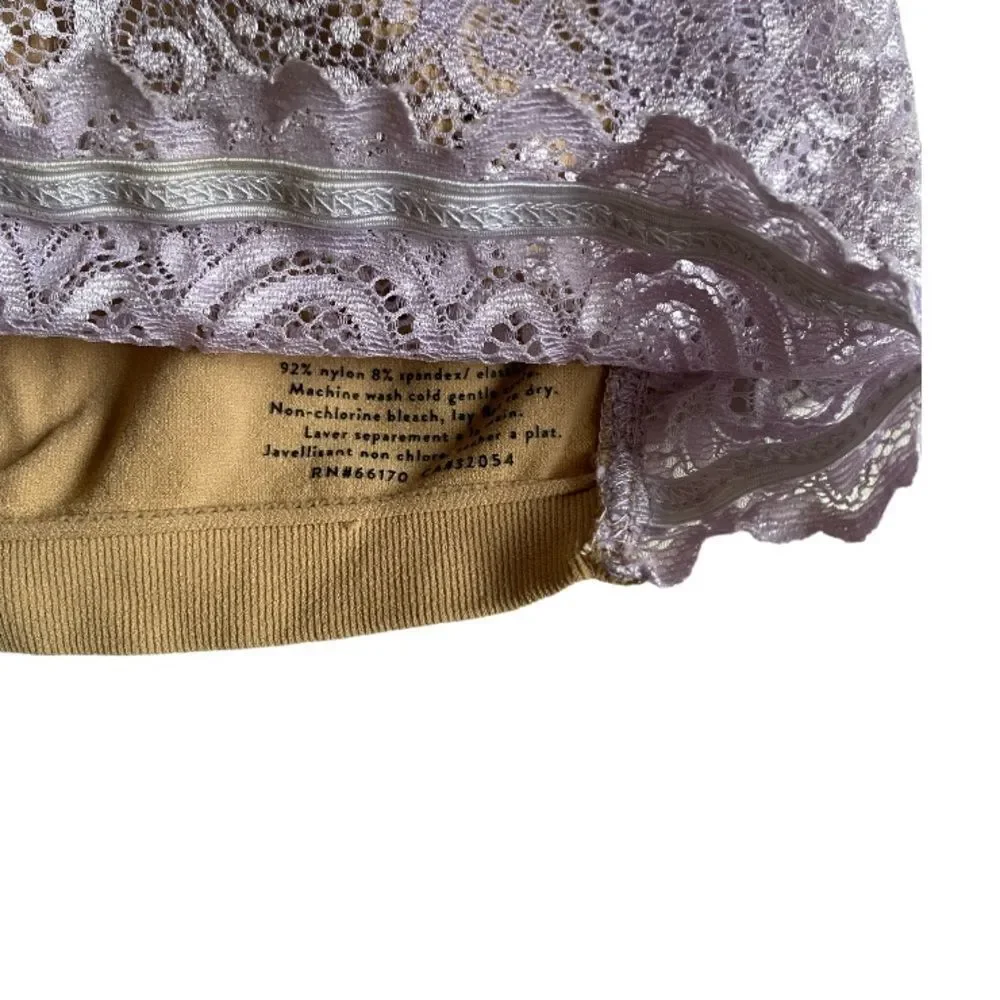 NWOT Free People Intimately Lace Bandeau Bralette XS/S Light Purple Romantic